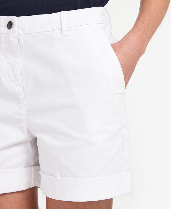 Barbour Chino Shorts Hvide | BABO89820