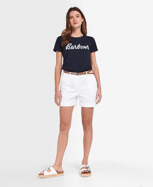 Barbour Chino Shorts Hvide | BABO89820