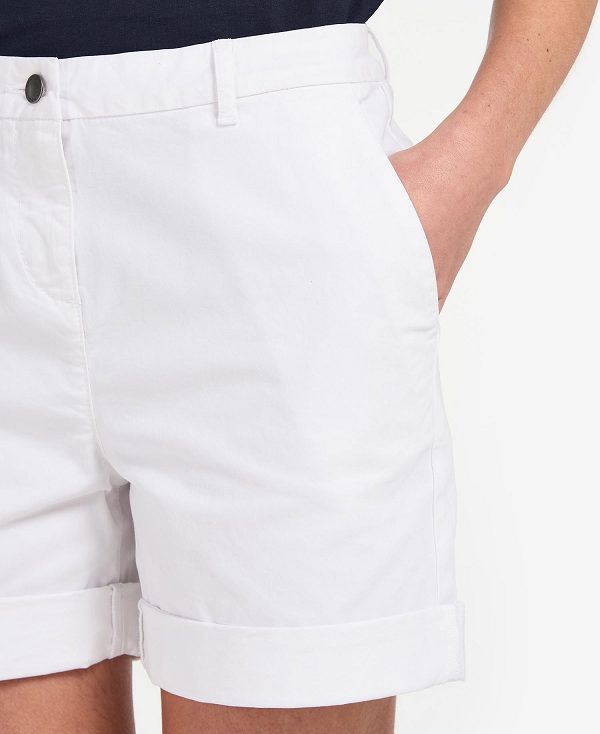 Barbour Chino Shorts Hvide | BABO89820