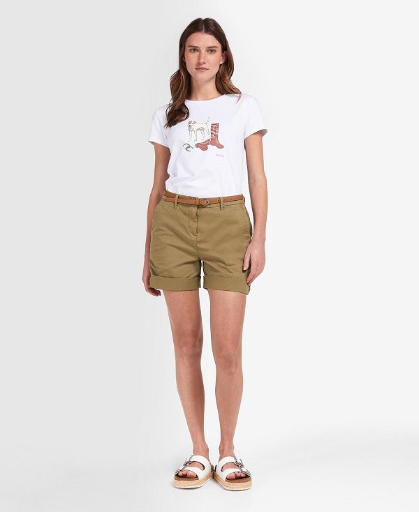 Barbour Chino Shorts Khaki | BABO89828