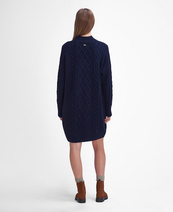 Barbour Clarence Knitted Dress Mørkeblå | BABO89644