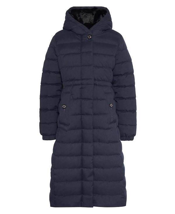 Barbour Clarence Puffer Jacket Mørkeblå | BABO89332