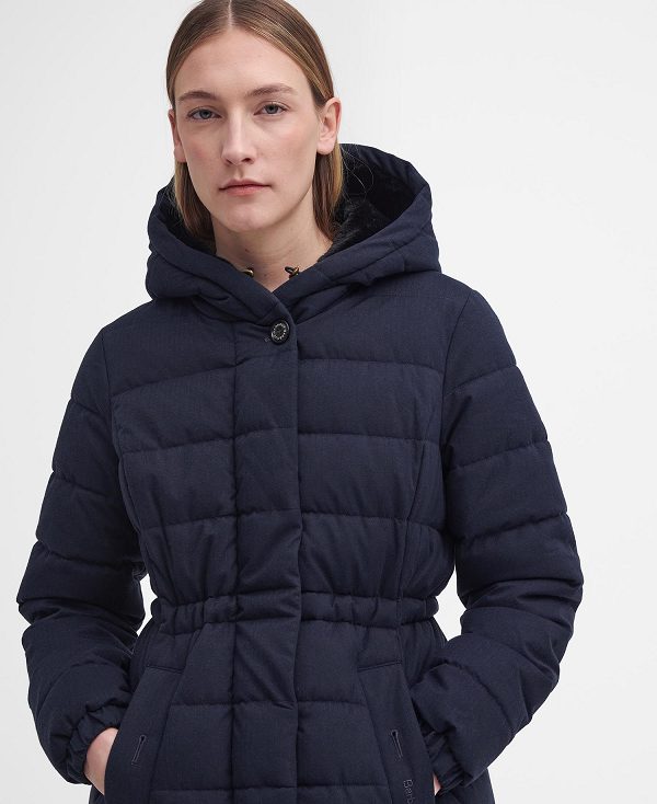 Barbour Clarence Puffer Jacket Mørkeblå | BABO89332