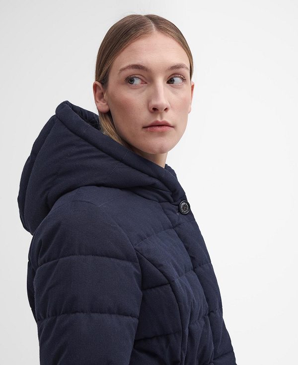 Barbour Clarence Puffer Jacket Mørkeblå | BABO89332