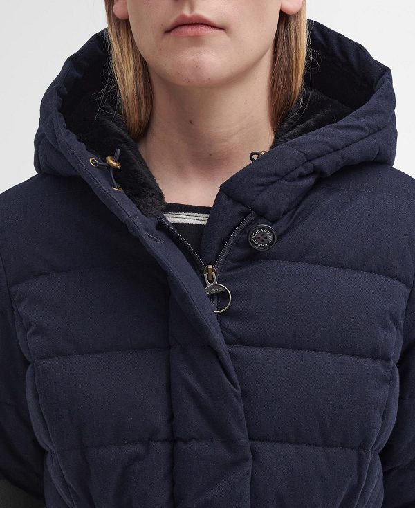 Barbour Clarence Puffer Jacket Mørkeblå | BABO89332