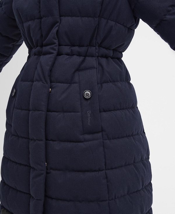 Barbour Clarence Puffer Jacket Mørkeblå | BABO89332