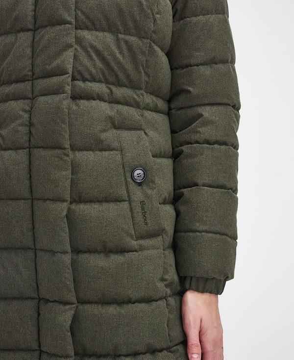 Barbour Clarence Puffer Jacket Olivengrøn | BABO89361