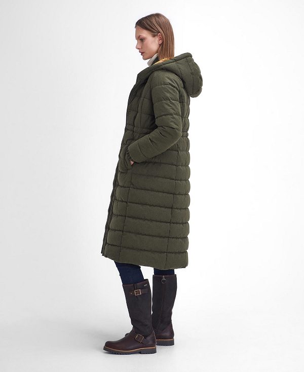 Barbour Clarence Puffer Jacket Olivengrøn | BABO89361