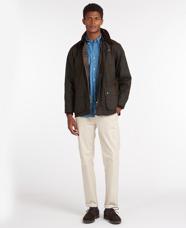 Barbour Classic Bedale® Waxed Jacket Olivengrøn | BABO87215