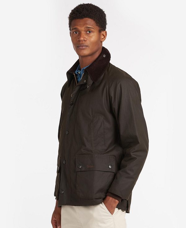 Barbour Classic Bedale® Waxed Jacket Olivengrøn | BABO87215