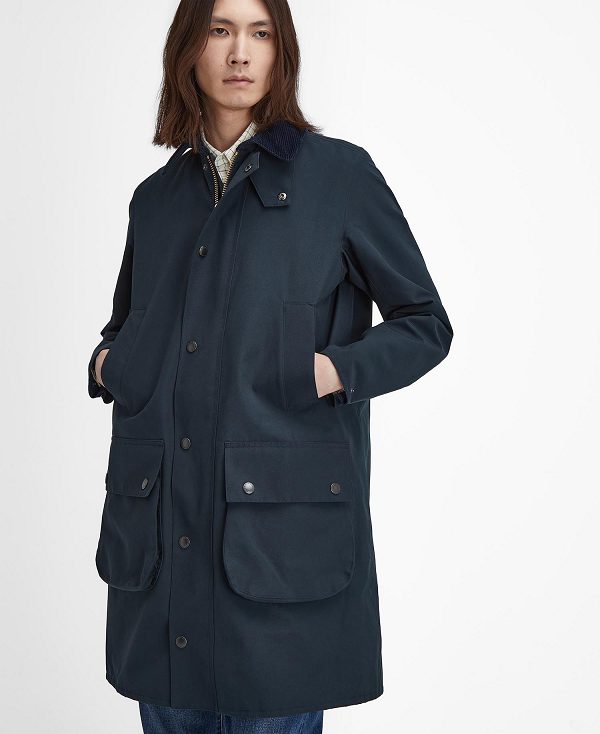 Barbour Classic Border Showerproof Jacket Mørkeblå | BABO87447