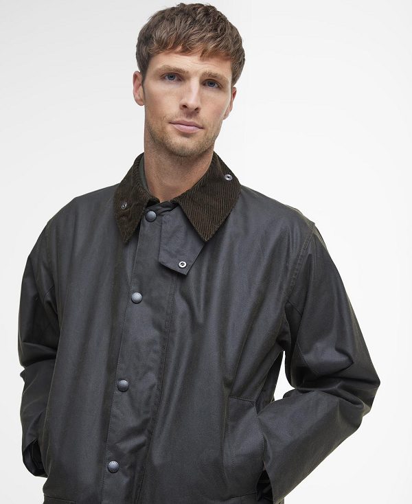 Barbour Classic Northumbria® Waxed Jacket Sort | BABO87203