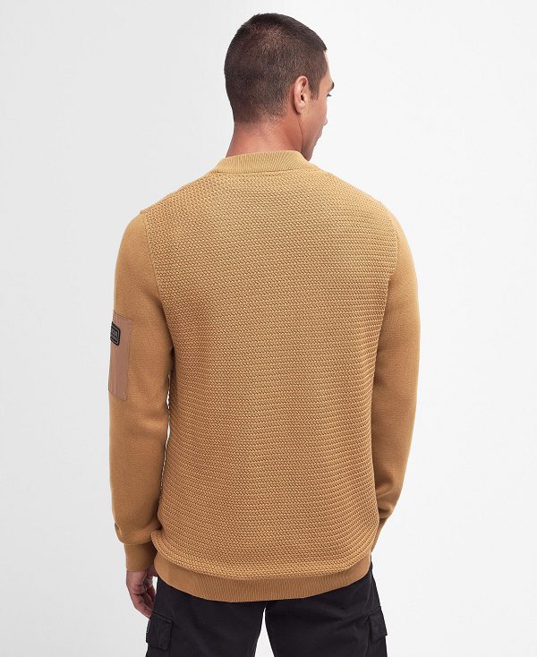 Barbour Clayton Crew-neck Jumper Brune | BABO88603