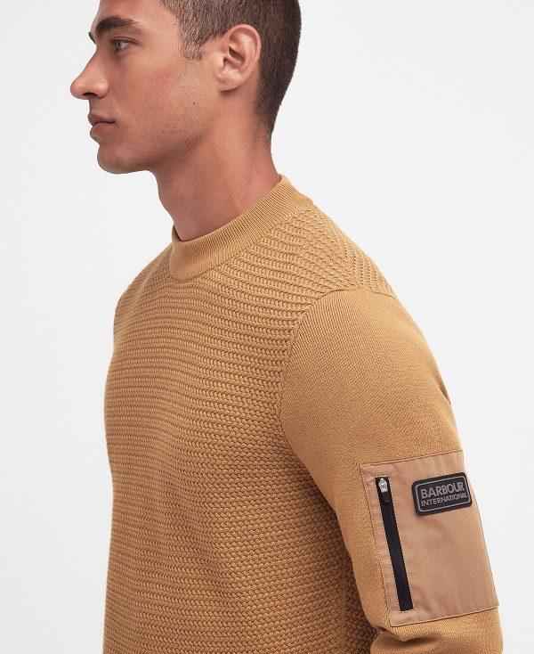 Barbour Clayton Crew-neck Jumper Brune | BABO88603