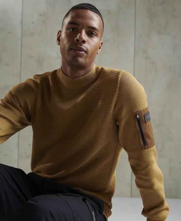 Barbour Clayton Crew-neck Jumper Brune | BABO88603