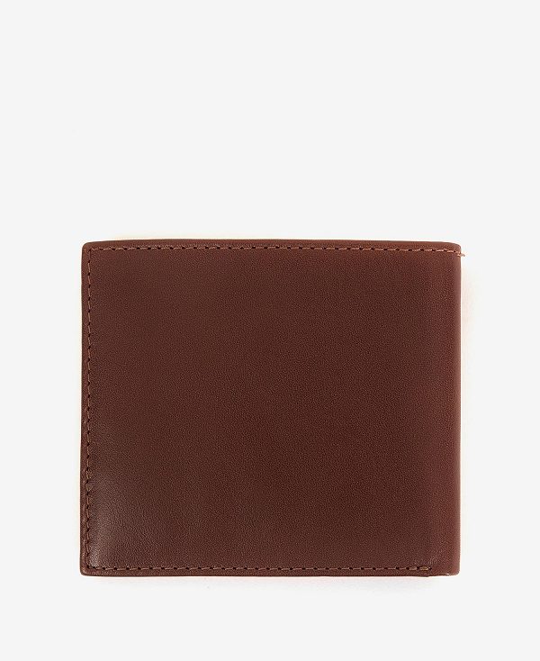 Barbour Colwell Leather Billfold Wallet Brune | BABO89168