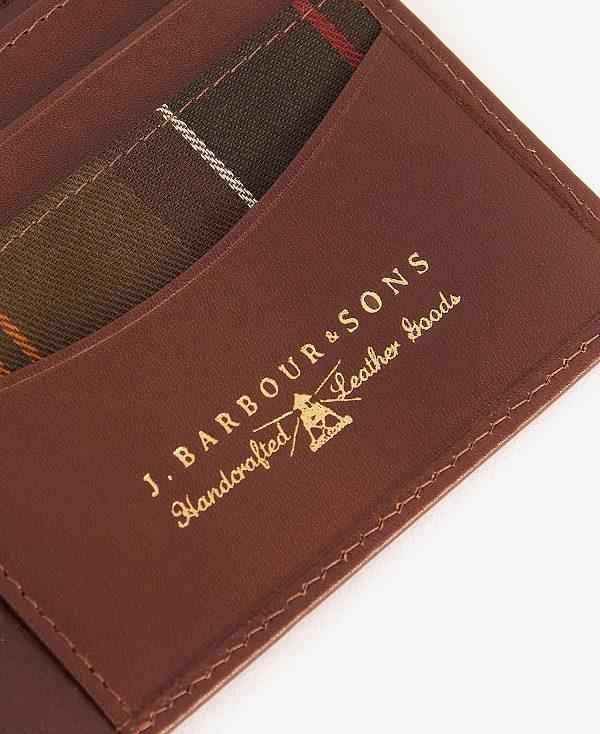 Barbour Colwell Leather Billfold Wallet Brune | BABO89168