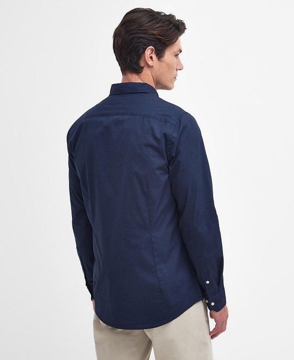 Barbour Comfort Stretch Long-sleeved Shirt Mørkeblå | BABO87756