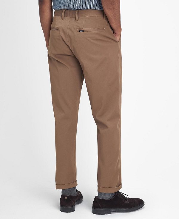 Barbour Comfort Stretch Tailored Trousers Beige | BABO88811