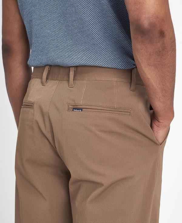 Barbour Comfort Stretch Tailored Trousers Beige | BABO88811