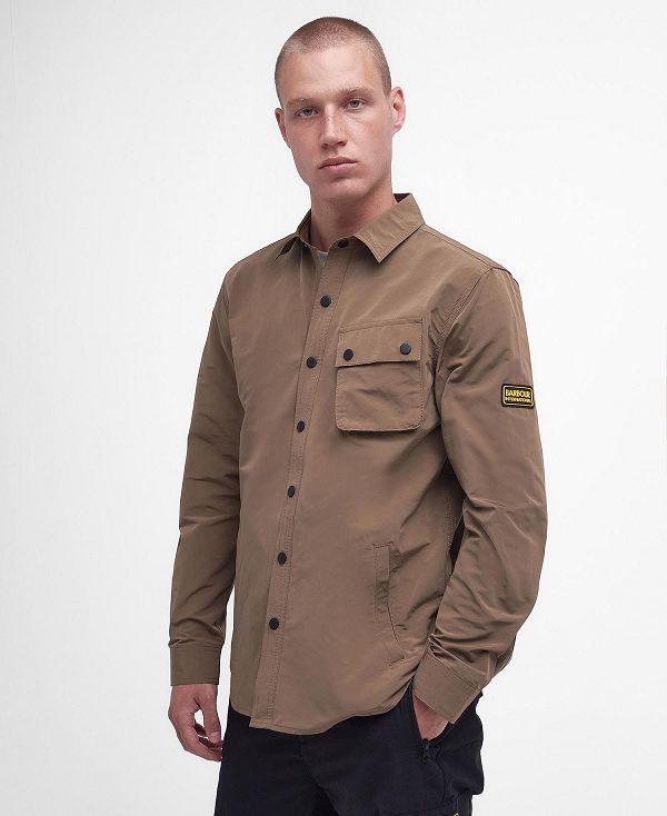 Barbour Control Overshirt Khaki | BABO87960