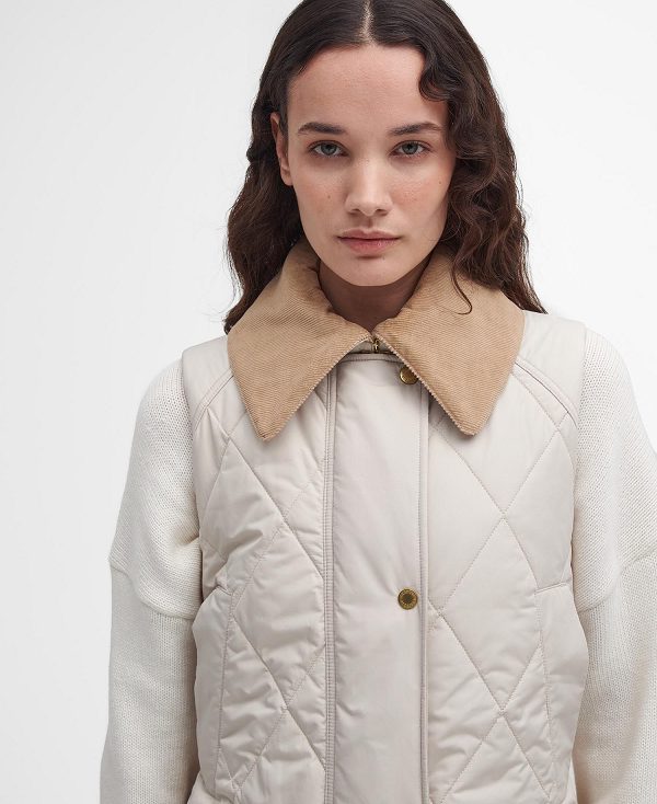 Barbour Cookston Longline Gilet Beige | BABO89472