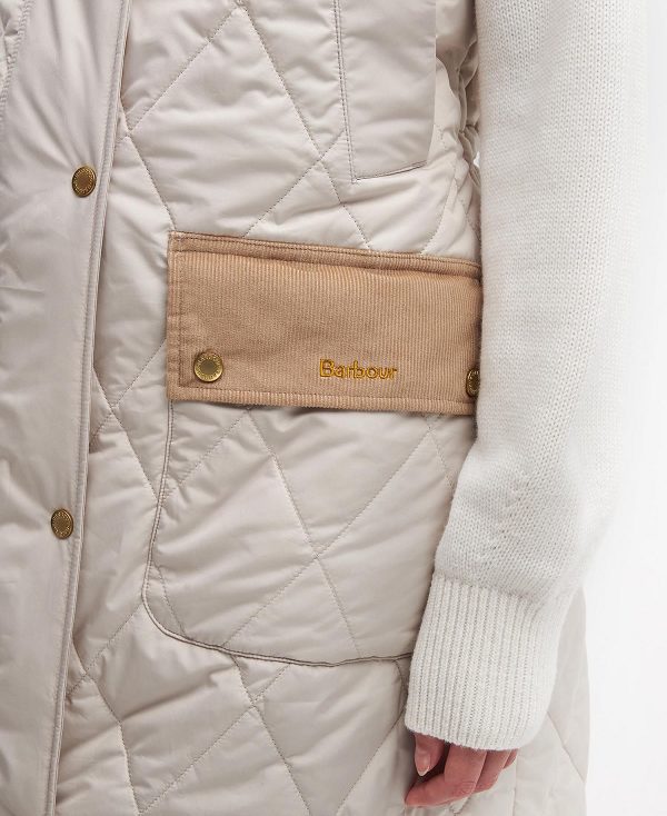 Barbour Cookston Longline Gilet Beige | BABO89472