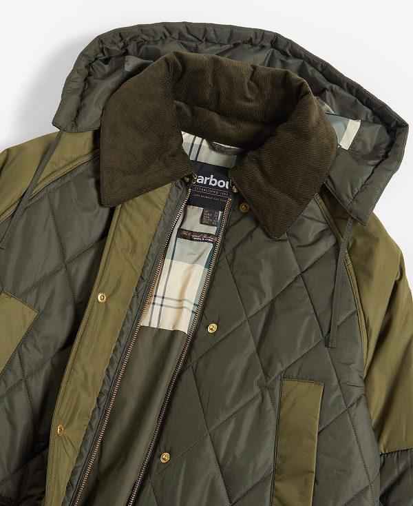 Barbour Cookston Longline Quilted Jacket Olivengrøn | BABO89359