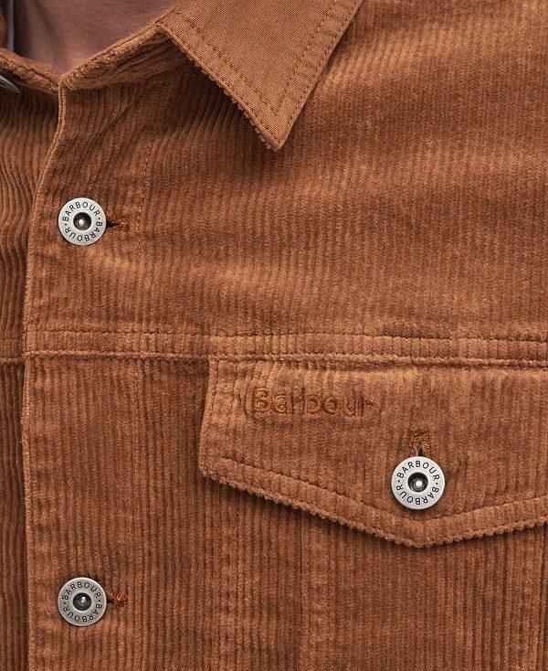 Barbour Cord Overshirt Brune | BABO88003