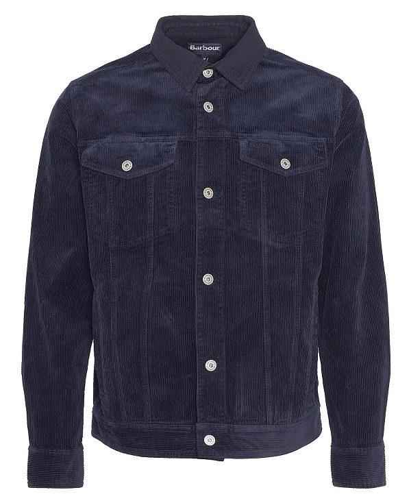 Barbour Cord Overshirt Mørkeblå | BABO87993