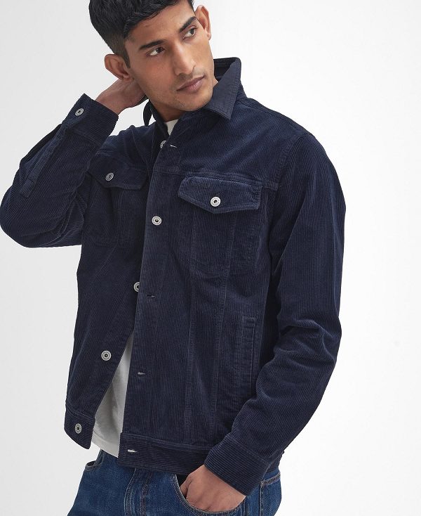 Barbour Cord Overshirt Mørkeblå | BABO87993