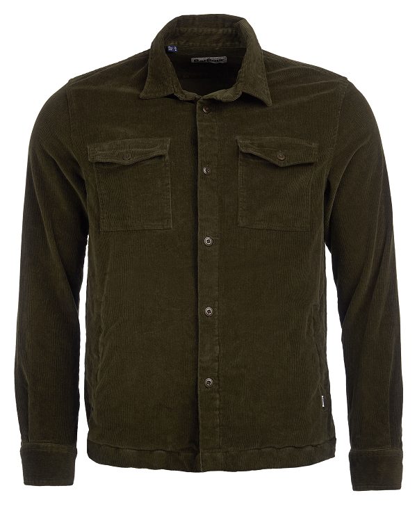 Barbour Cord Overshirt Olivengrøn | BABO87654