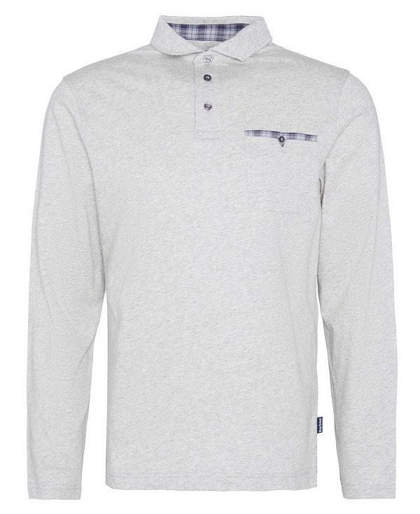 Barbour Corpatch Long-sleeved Polo Shirt Grå | BABO88246