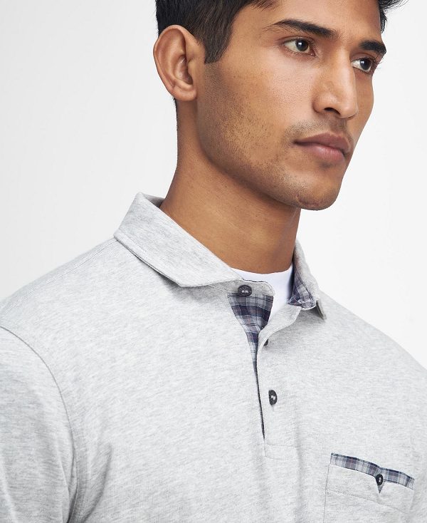 Barbour Corpatch Long-sleeved Polo Shirt Grå | BABO88246