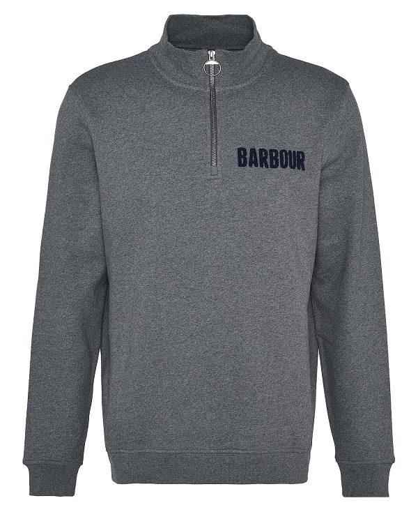 Barbour Cotes Half-zip Sweatshirt Grå | BABO88485