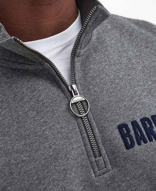 Barbour Cotes Half-zip Sweatshirt Grå | BABO88485