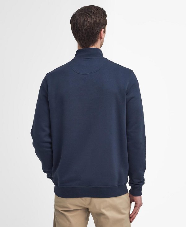 Barbour Cotes Half-zip Sweatshirt Mørkeblå | BABO88495