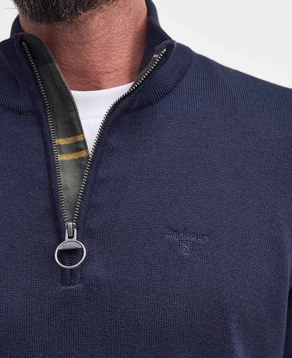 Barbour Cotton Half Zip Grå | BABO88554