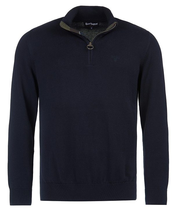 Barbour Cotton Half Zip Grå | BABO88554