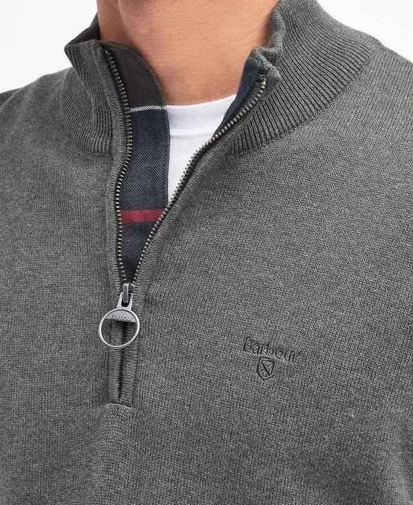 Barbour Cotton Half Zip Grå | BABO88580