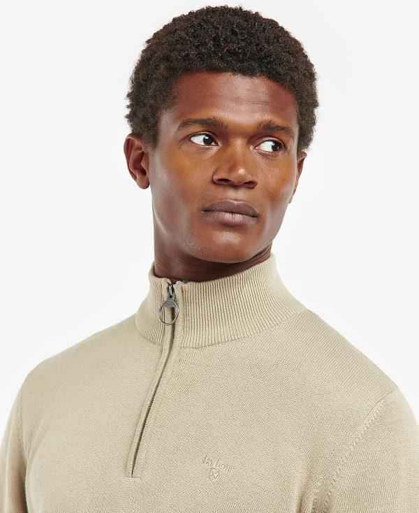 Barbour Cotton Half Zip Jumper Grå | BABO88503