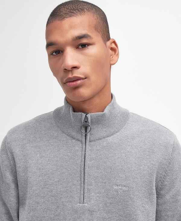 Barbour Cotton Half Zip Mørkeblå | BABO88585