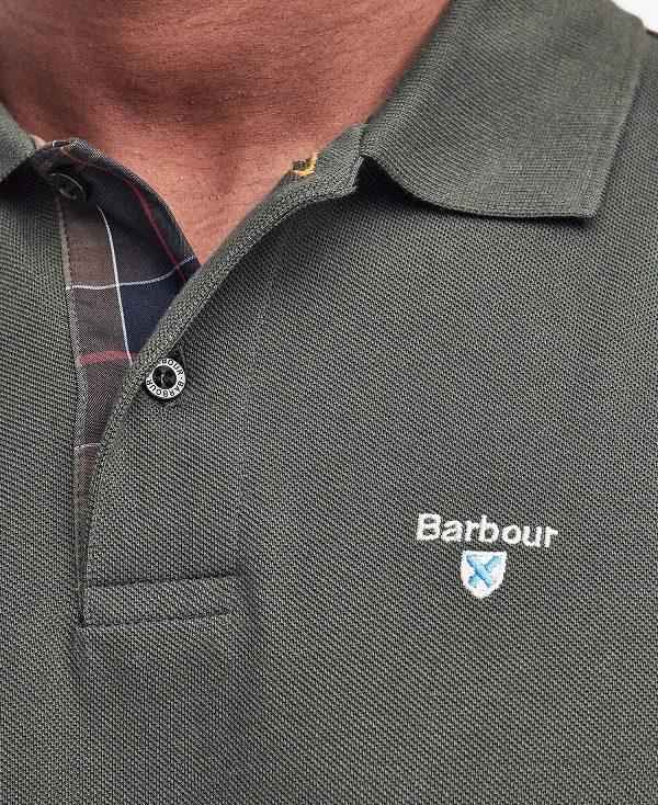 Barbour Cotton Polo Shirt Dyb Grå | BABO88228