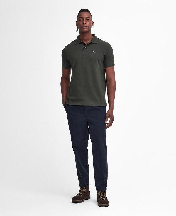 Barbour Cotton Polo Shirt Grøn | BABO88232