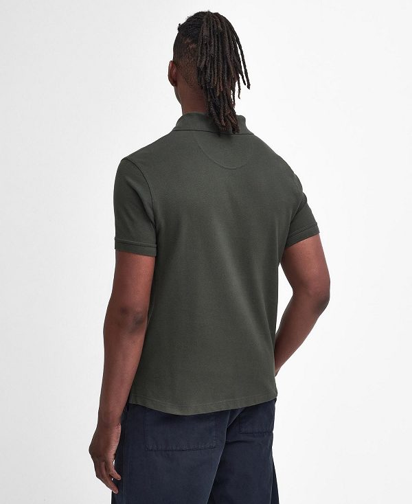 Barbour Cotton Polo Shirt Grøn | BABO88232