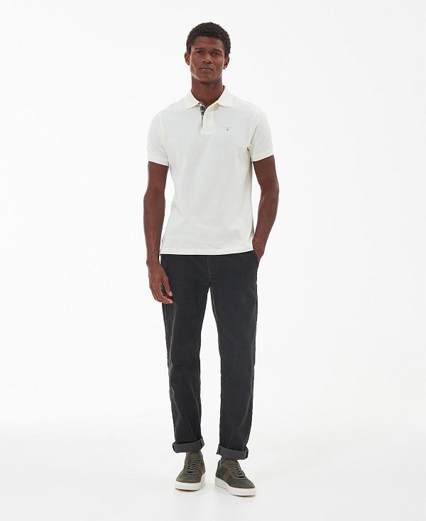 Barbour Cotton Polo Shirt Hvide | BABO88223