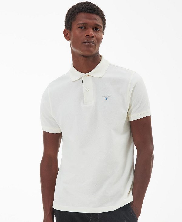 Barbour Cotton Polo Shirt Hvide | BABO88223