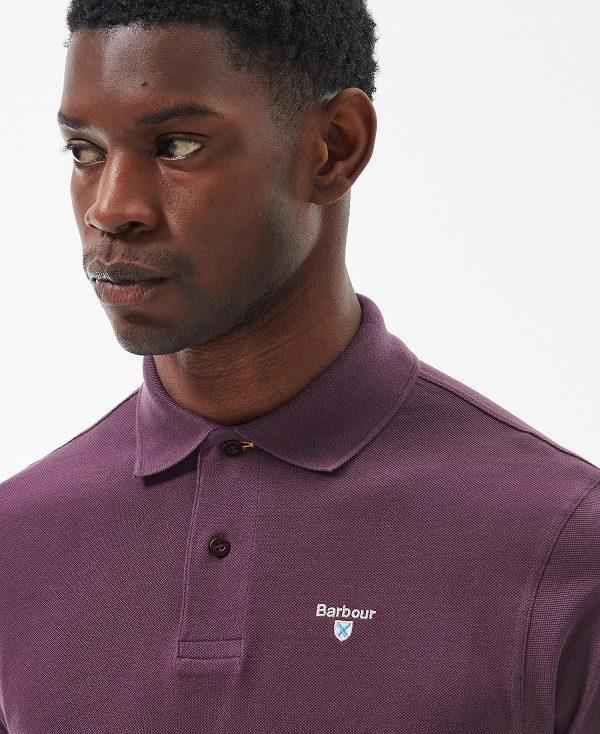 Barbour Cotton Polo Shirt Lilla | BABO88225