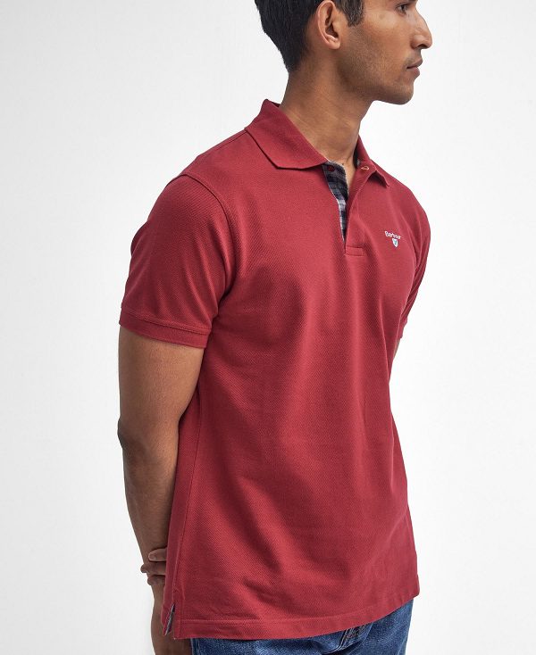 Barbour Cotton Polo Shirt Rød | BABO88229