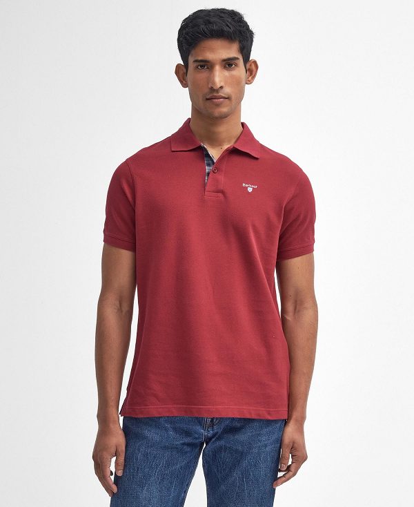 Barbour Cotton Polo Shirt Rød | BABO88229